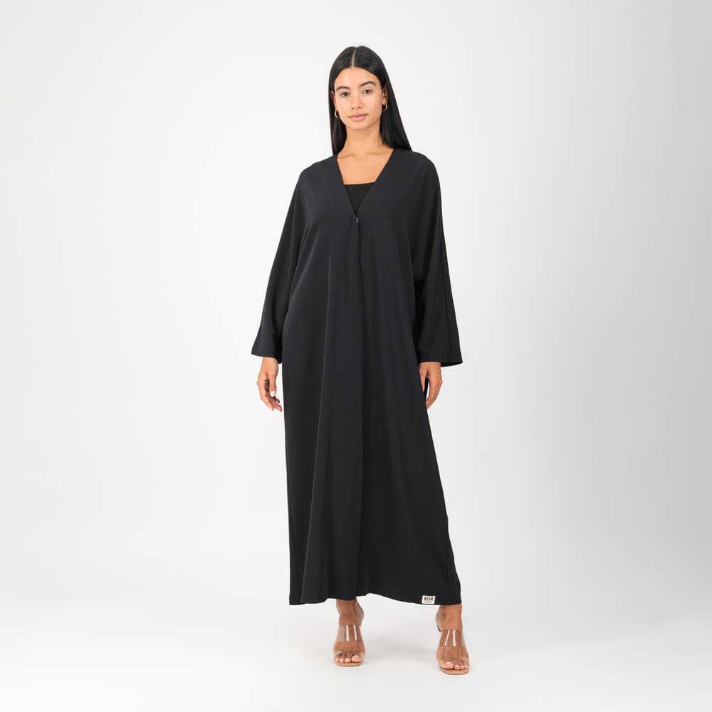 Sleek Black Abaya - Modern Modest Fashion