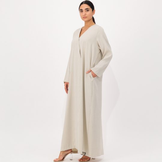 Elegant White Abaya - Timeless and Simple Design